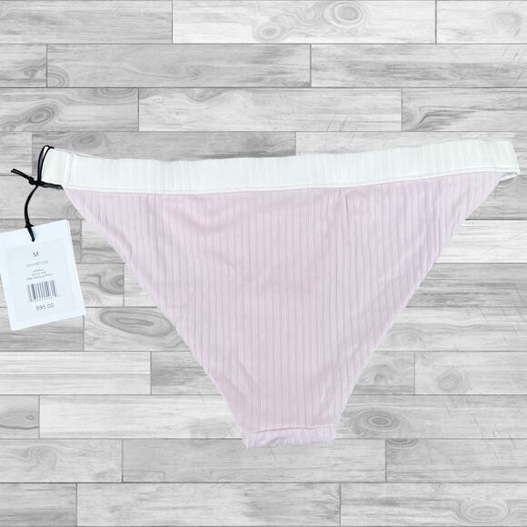 ONIA Lelia ribbed bikini bottom, medium, pink and white - Picture 4 of 9
